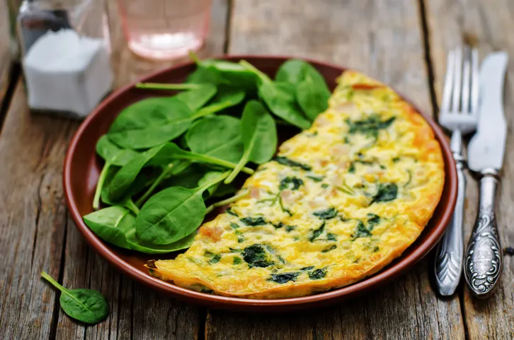 Omelete de Espinafre com Ricota