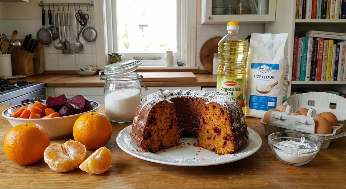 Bolo de Cenoura com Beterraba